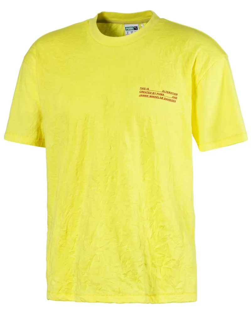 Puma Veränderung Kurzarm T-Shirt T-Shirt Top Yellow Herren 579880 46 Gelb