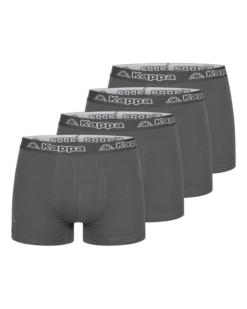 Kappa 4er Set Boxershorts in Anthrazit Dunkelgrau