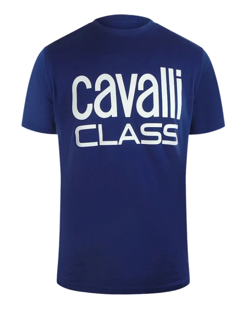 Roberto Cavalli T-shirt Der Marke Bold In Blau Blau