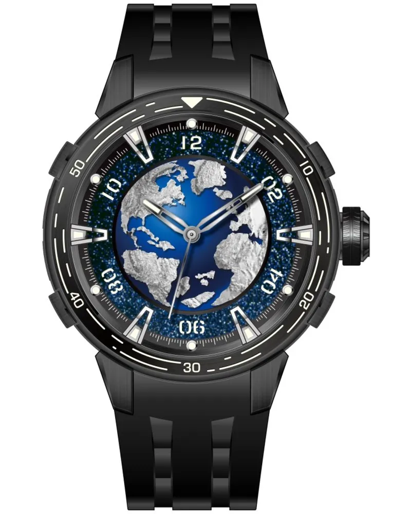 Invicta Celestial 70092 Herrenuhr, mechanisches Werk, Edelstahlgehäuse, 40 mm - Schwarz Schwarz