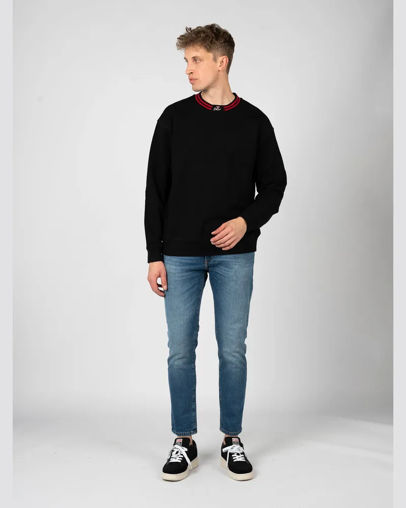 Diesel Sweatshirt Kraks Herren schwarz Schwarz