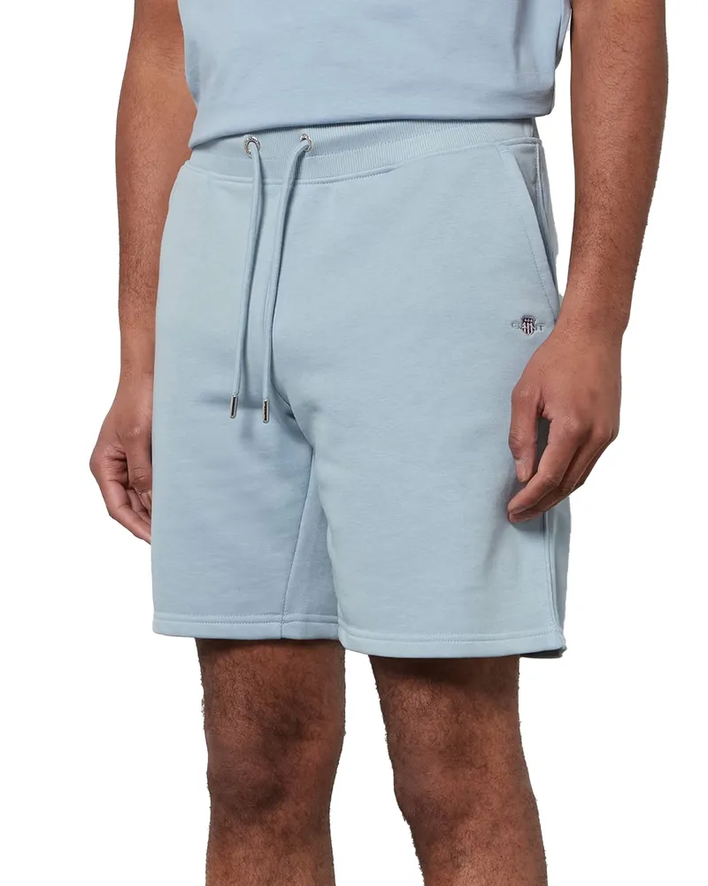 Gant Mens Shield Sweat Shorts Himmelblau