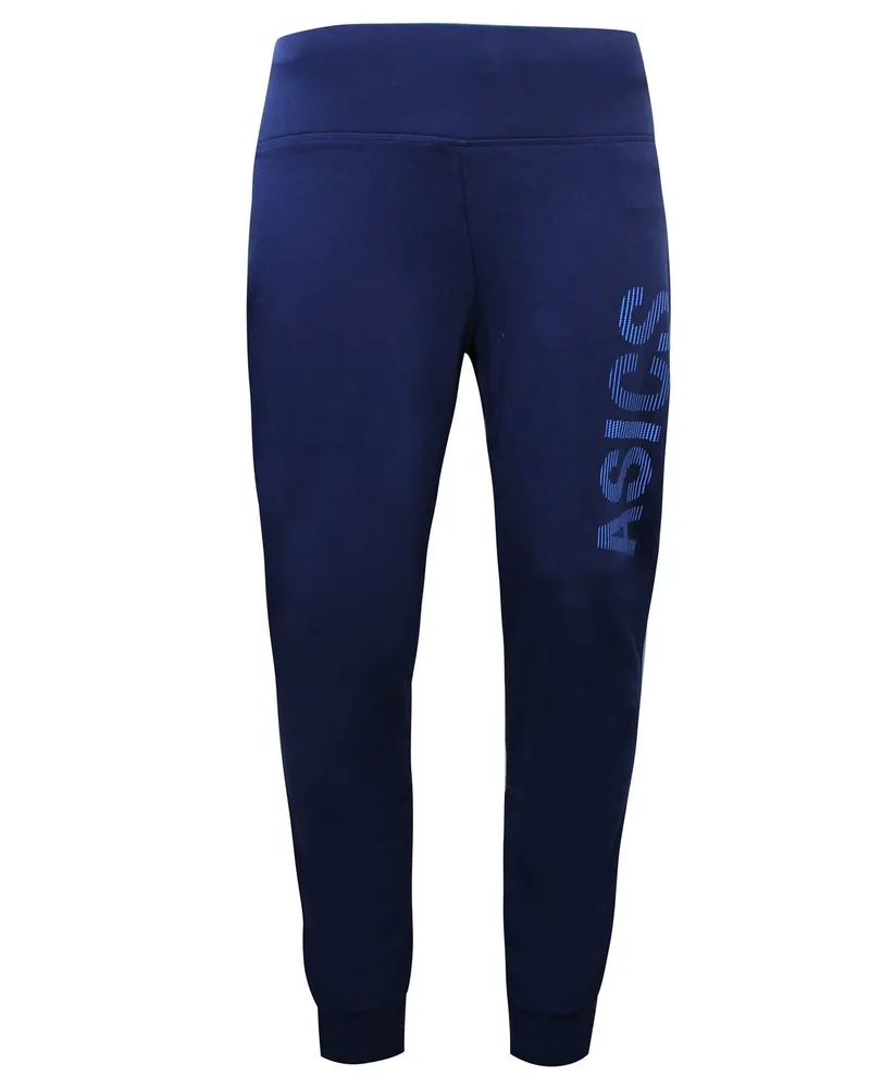Asics Logo Womens Navy Trackhose Marineblau