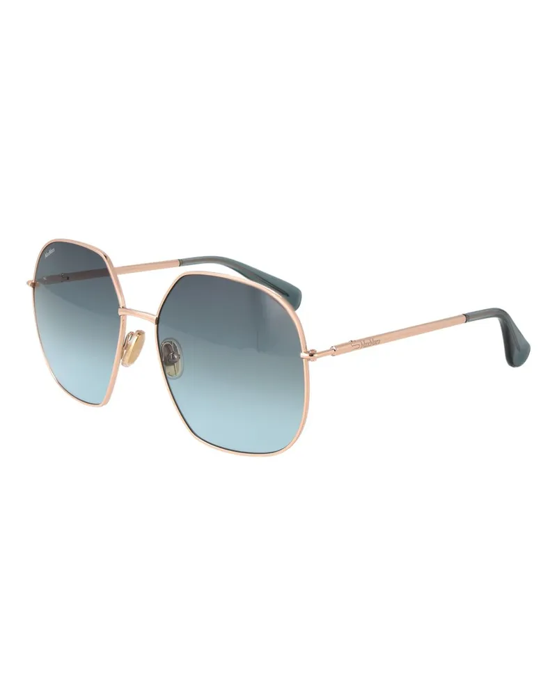 Max Mara Metallrahmen Farbverlaufsgläser Sonnenbrille Hellblau
