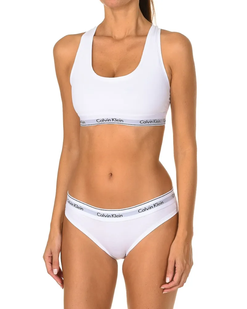Calvin Klein Top und Slip Set Weiß