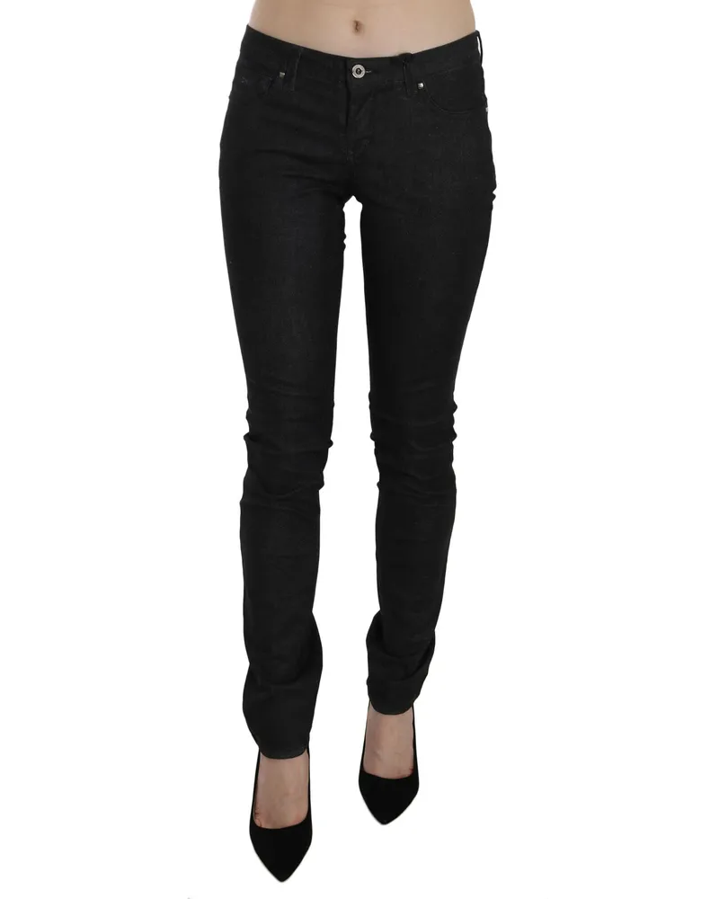 CoSTUME NATIONAL Jean skinny noir à taille basse pour femme, décontracté, en jean Schwarz