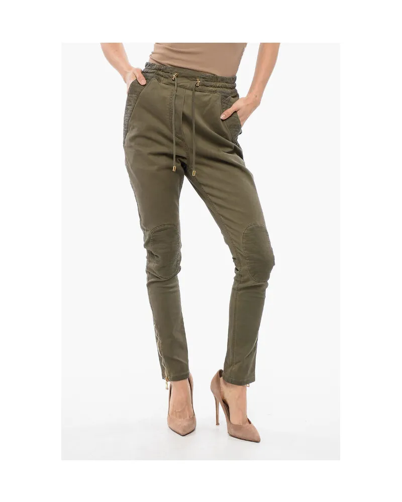 Balmain Jodhpurhose mit Steppeinsätzen in Grün Grün