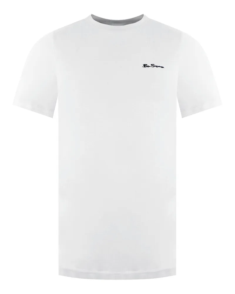 Ben Sherman T-Shirt mit kleinem Logo Herren - Weiß Weiß