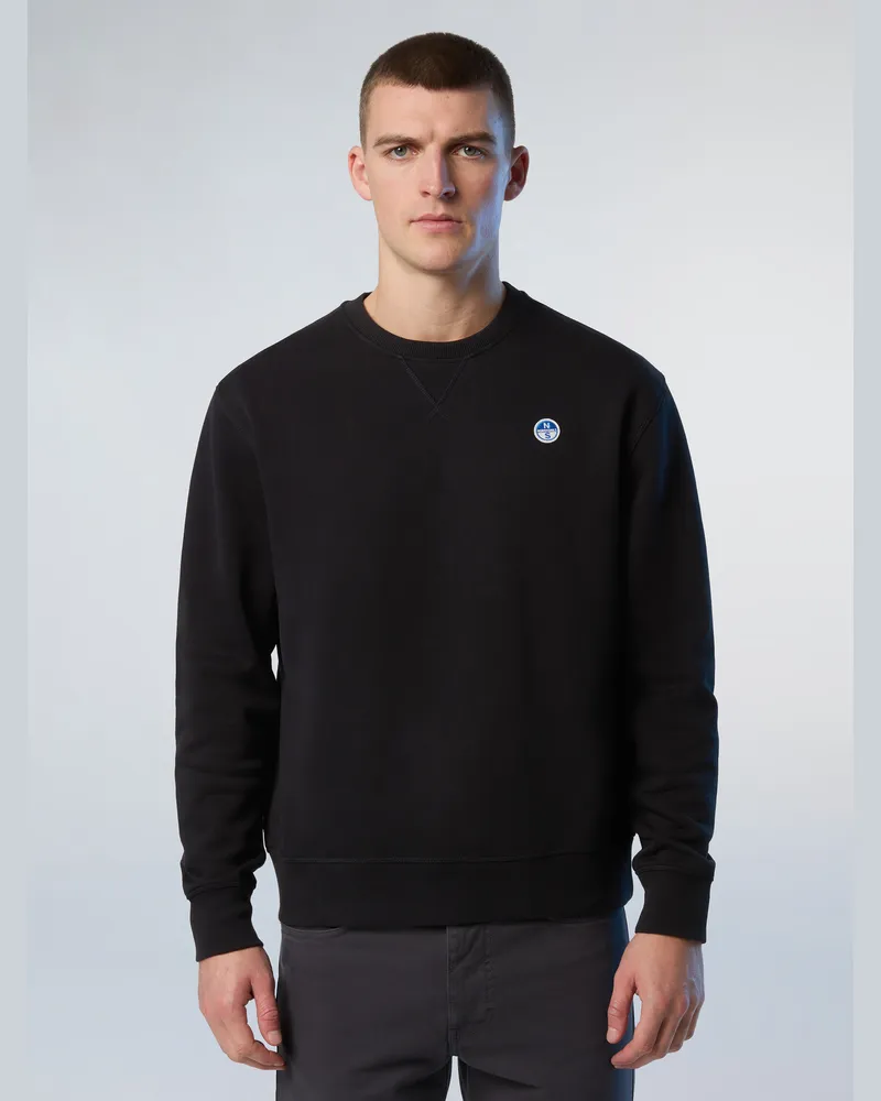 North Sails Sweatshirt mit North Sails‑Patch - Schwarz Schwarz