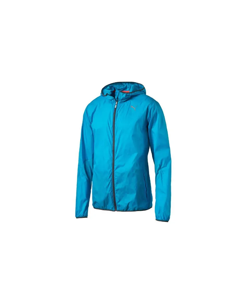 Puma Herren mit Kapuze mit leichter Windrunner Packbare blaue Jacke 513787 03 A22d Blau