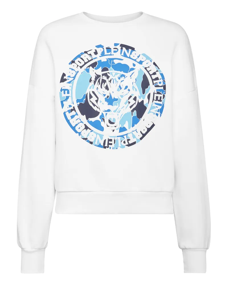 Philipp Plein Sweatshirt Carbon Tiger Weiß
