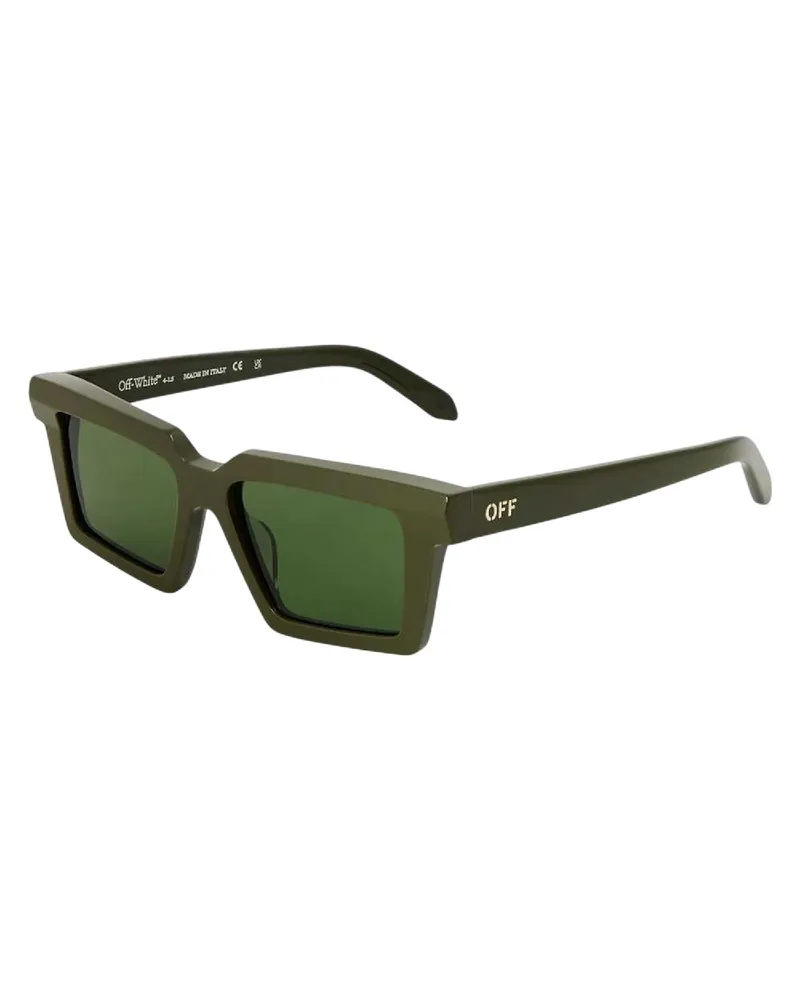 OFF-WHITE Windsor" Rechteck-Sonnenbrille für Herren/Damen Unisex (Militärgrün Grün