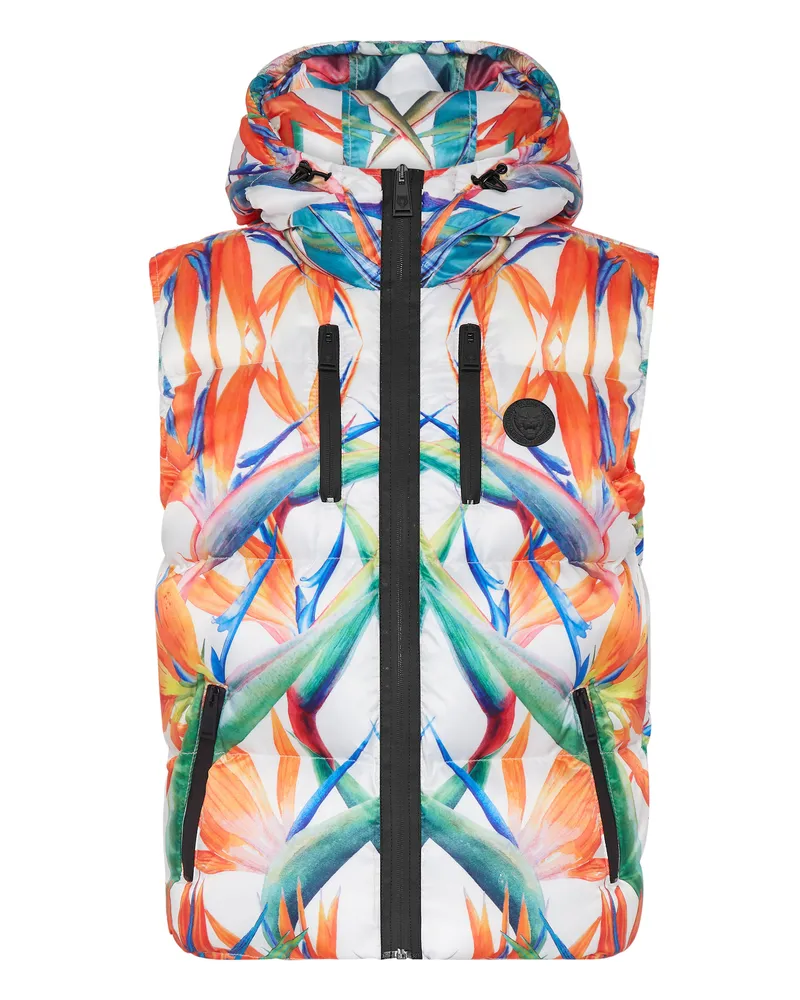 Philipp Plein Weste Flowers Weiß