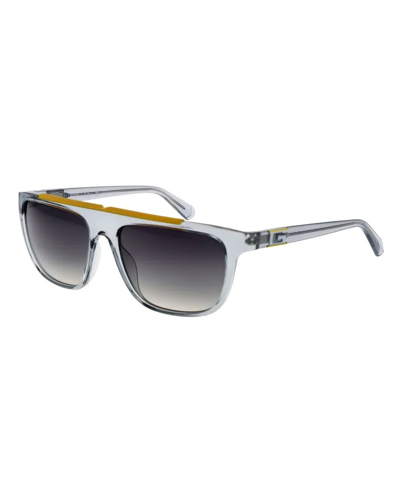 Guess Graue Acetat-Sonnenbrille Silber