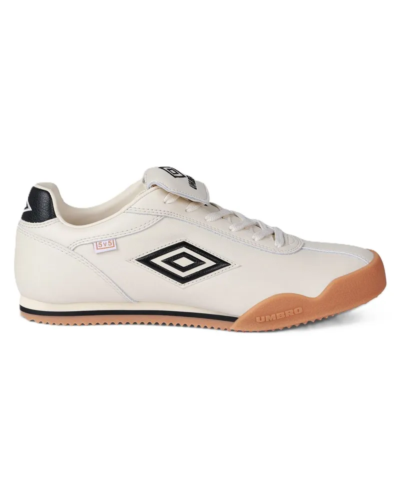 Umbro 5V5 Leder Antique Weiß/Schwarz Trainer Weiß