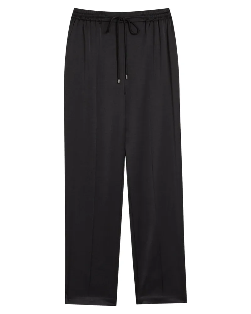 Ted Baker Natori Satin Slim Taper Jogginghose, Schwarz Schwarz