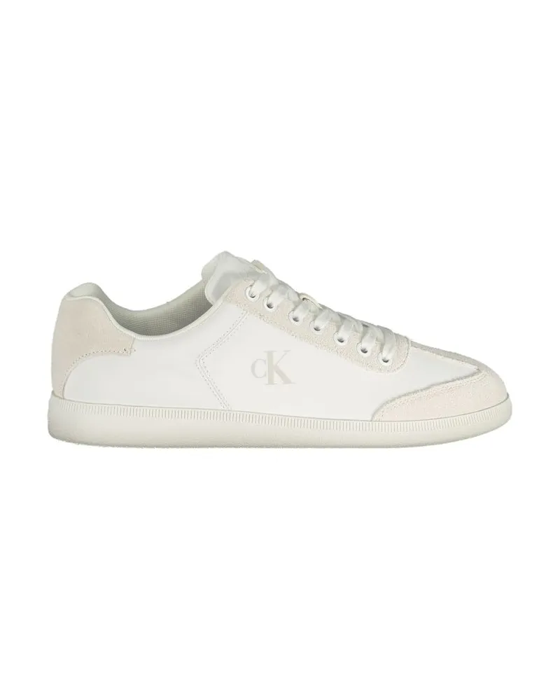 Calvin Klein Weiße Polyester Herren Sneaker Weiß