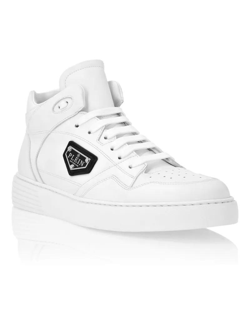 Philipp Plein Mid-Top Turnschuhe Weiß
