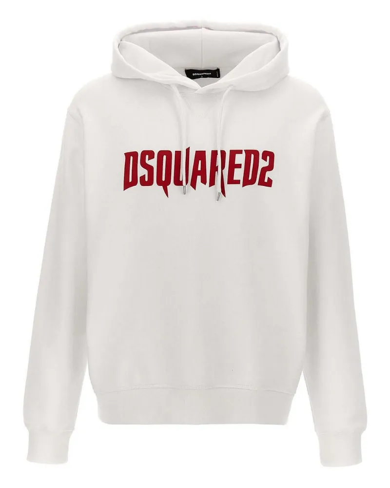 Dsquared2 Horror Logo Weißer Hoodie Weiß
