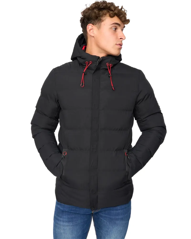 CrossHatch Kampleys" Steppjacke für Herren (Schwarz Schwarz