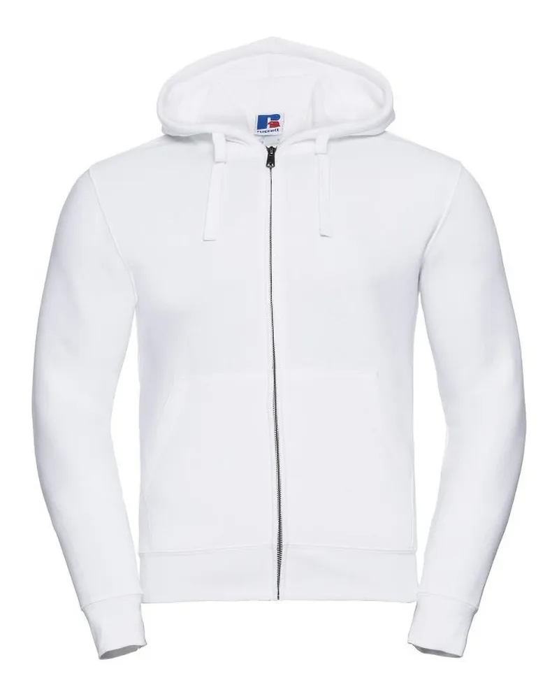 Russell Athletic Russell Herren Authentic Full Zip Hooded Sweatshirt / Hoodie (Weiß Weiß
