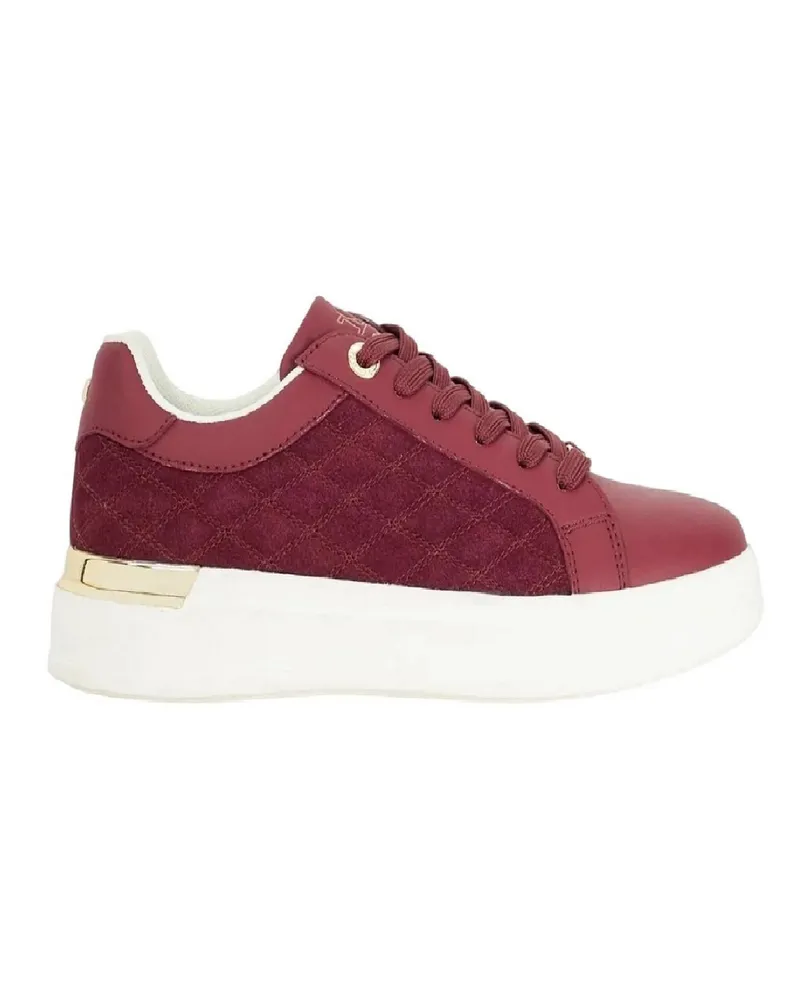 Dune Elba" Sneaker für Damen, Wildleder, Plattform-Absatz (Burgunderrot Bordeaux