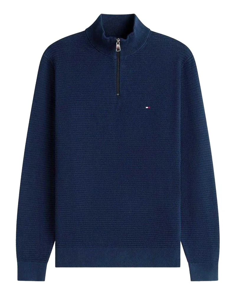 Tommy Hilfiger Pullover für Herren, Reißverschluss, Regulär (Dunkel-Marineblau Marineblau