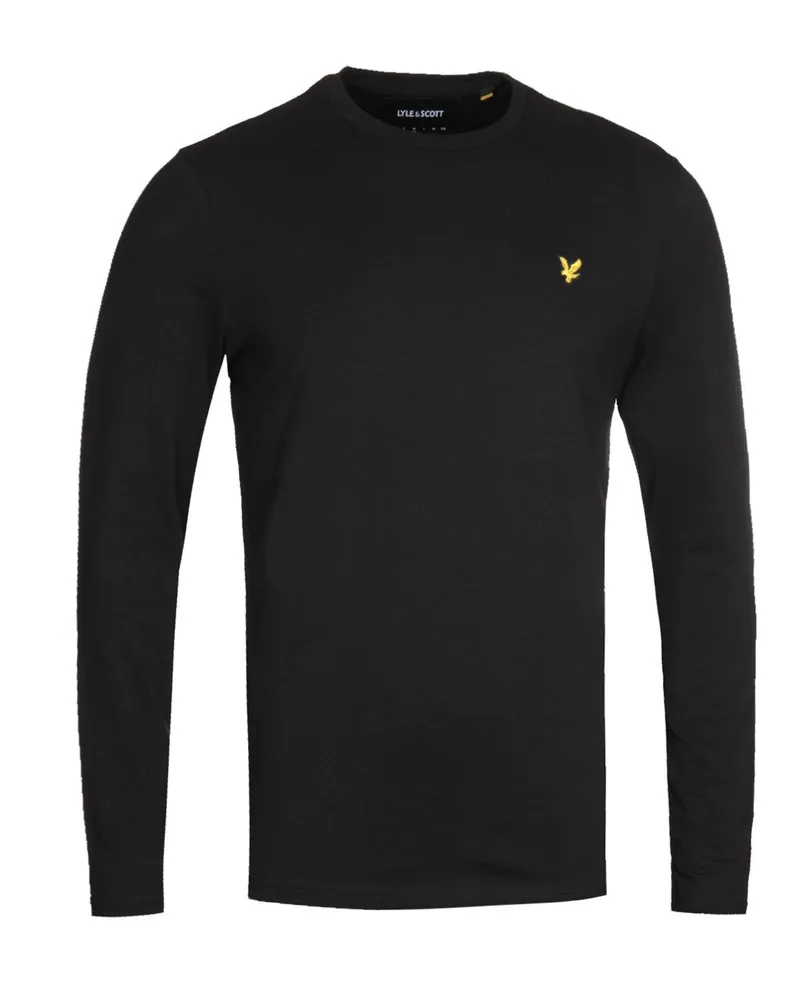 Lyle & Scott Jet Schwarz Langarm T-Shirt Schwarz