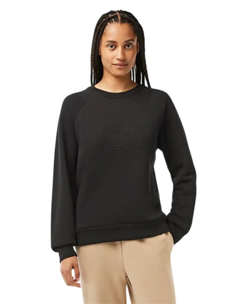 Lacoste Sweatshirt für Damen, leger (Schwarz Schwarz