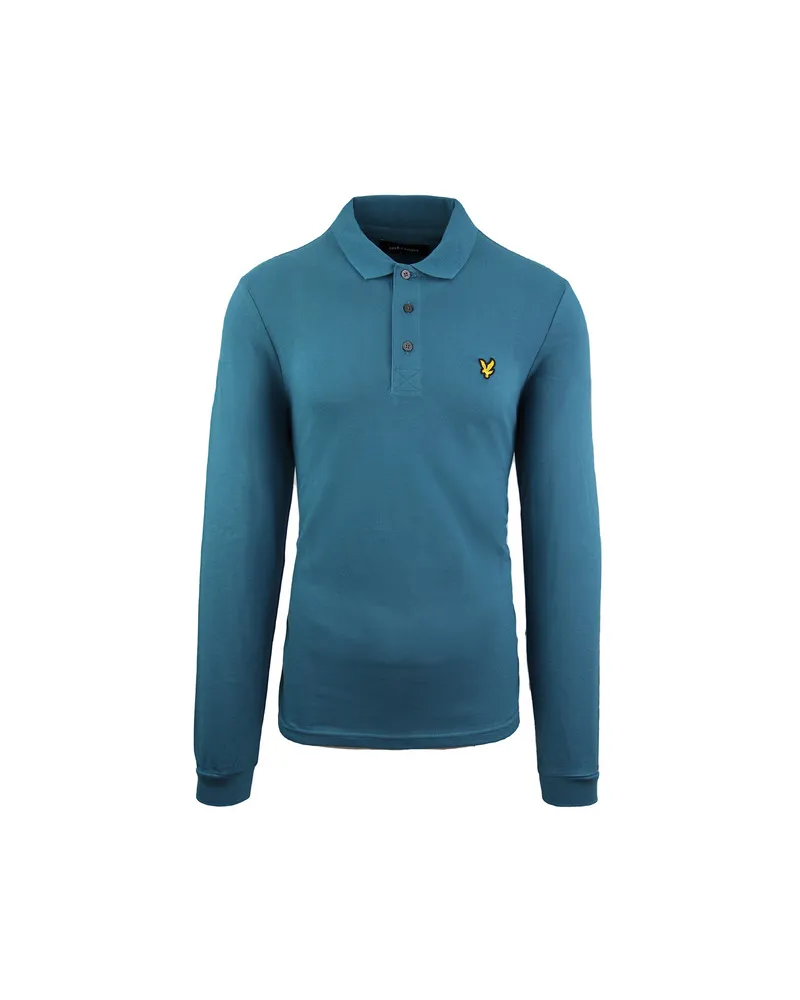 Lyle & Scott Einfarbiges grünes Herren-Polohemd Grün