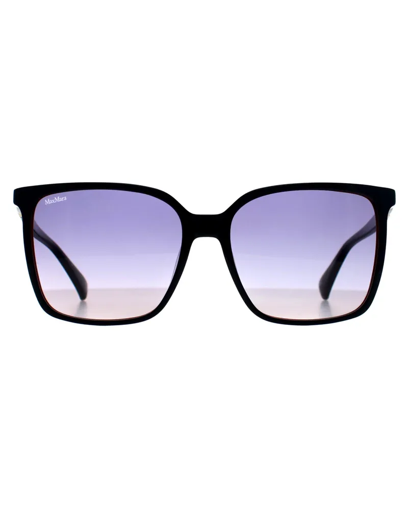 Max Mara Square Womens Glänzend Zweilagig Marineblau Farbverlauf MM0046 Emme11 Blau