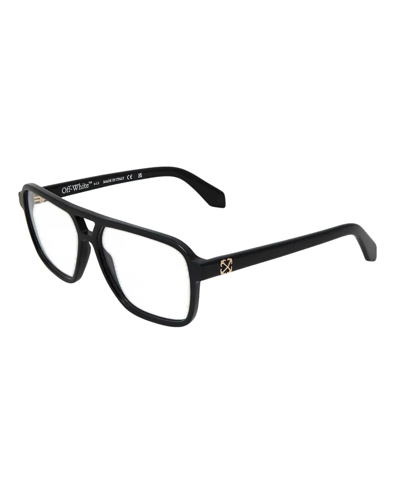 OFF-WHITE Style 81" Pfeil-Logo-Sonnenbrille für Damen (Schwarz Schwarz
