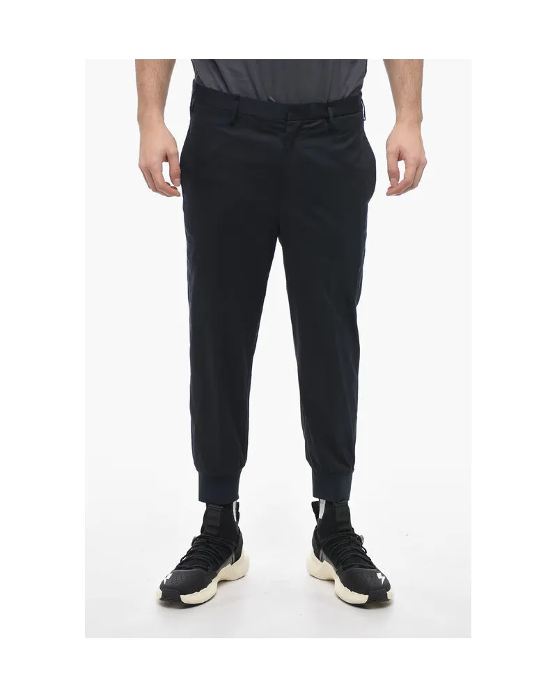 Neil Barrett Low-Rise Slim Fit JACK Hose mit Bündchen in Blau Blau