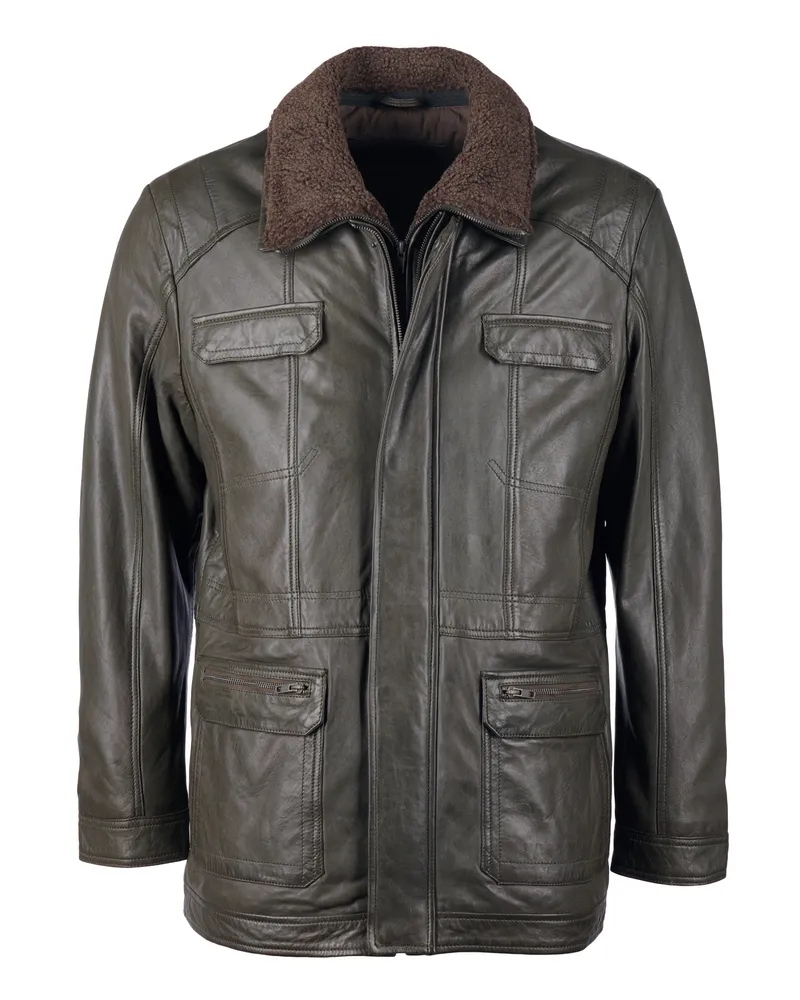 JCC Ledermantel 41607 Oliv