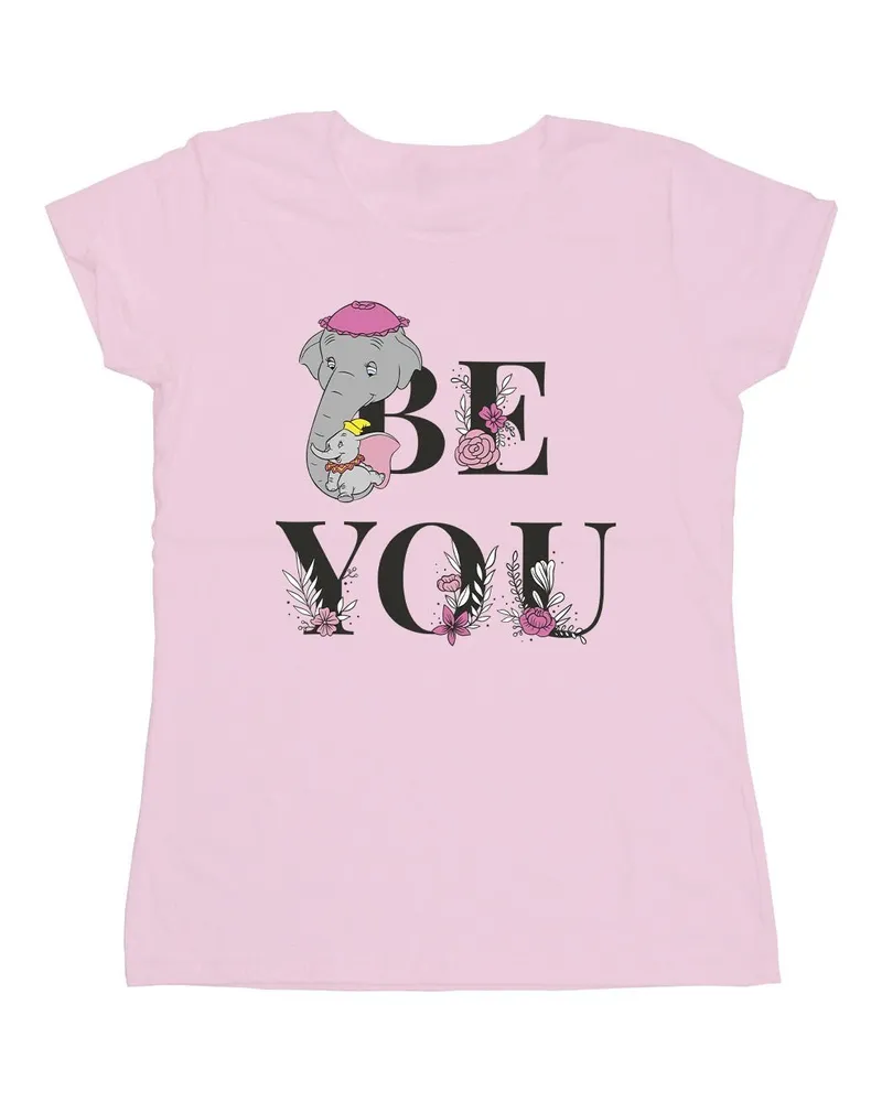 Disney Damen/Damen Dumbo Be You T-Shirt aus Baumwolle (Babyrosa Rosa