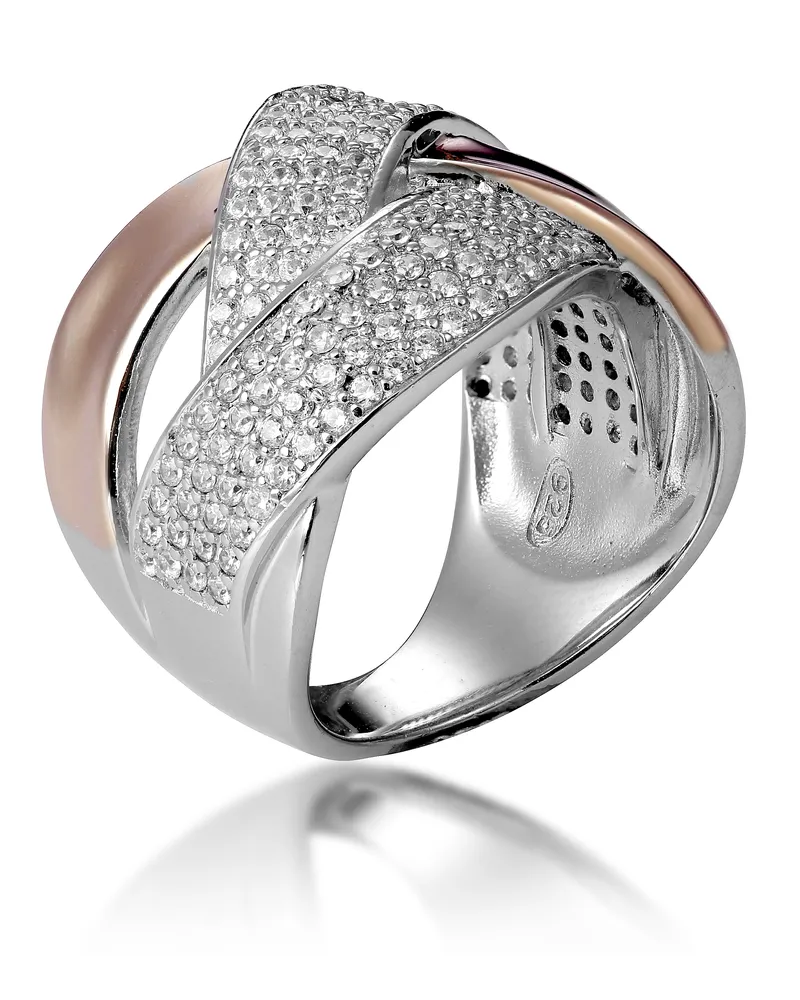 Orphelia Damen-Ring Sterling-Silber 925 – Silber/Rosé ZR-7445 Silber