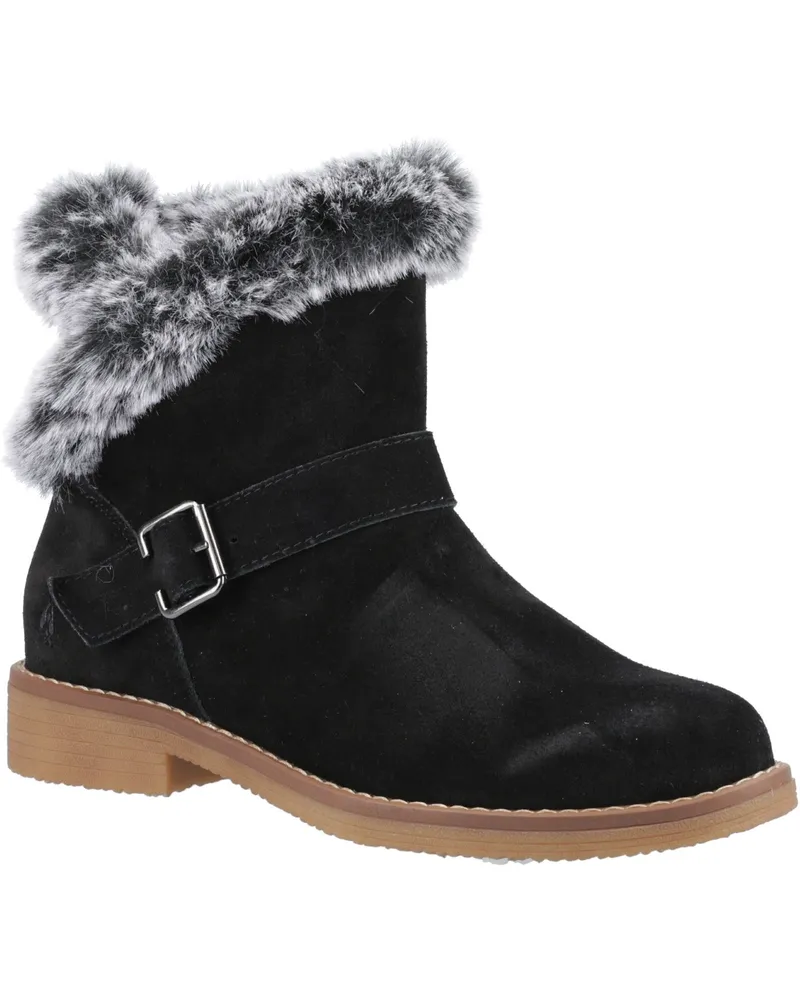 Hush Puppies Hannah Wildleder Damen Schwarz Stiefel Schwarz
