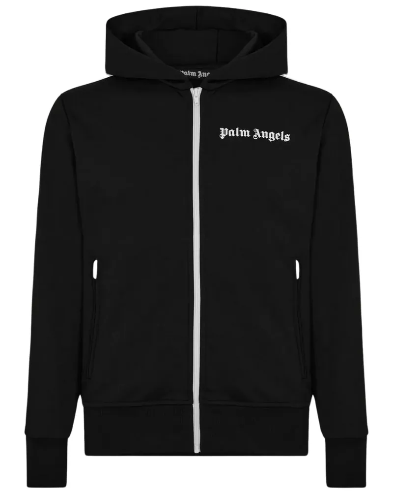 Palm Angels Classic Track schwarze Kapuzenjacke Schwarz
