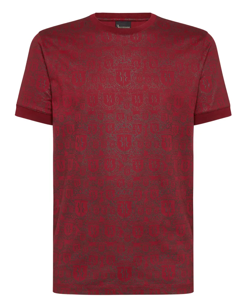Billionaire Rundhals‑T-Shirt mit Wappen - Bordeaux Bordeaux