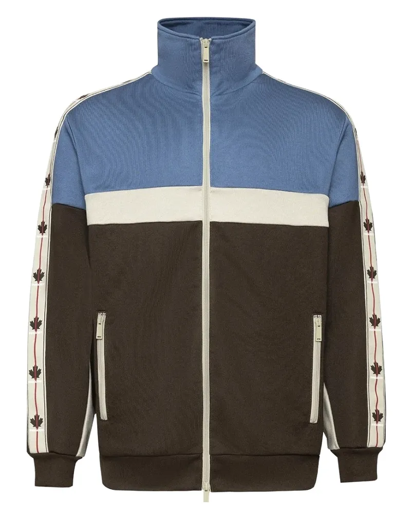Dsquared2 Maple Leaf Tape Blue Track Jacket Schwarz