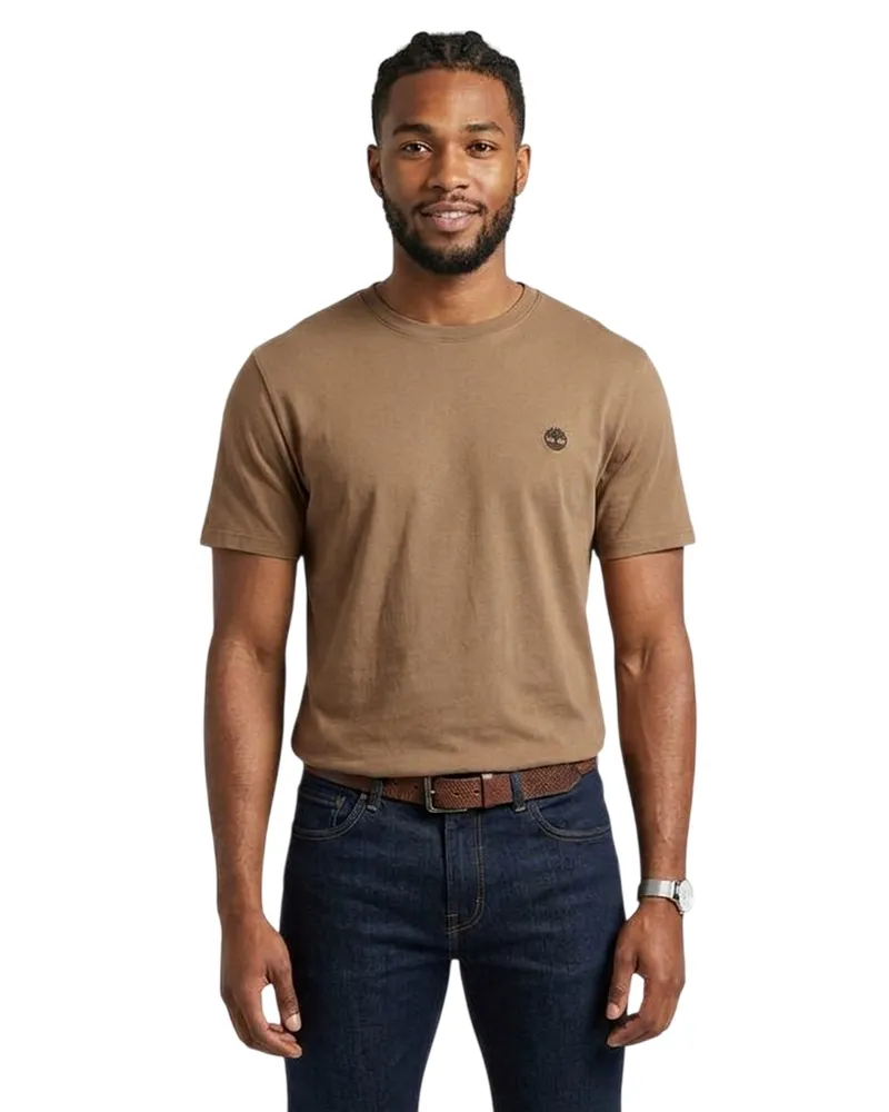 Timberland River" T-Shirt für Herren, Rundhalsausschnitt (Schokoladenchip Schokoladenbraun