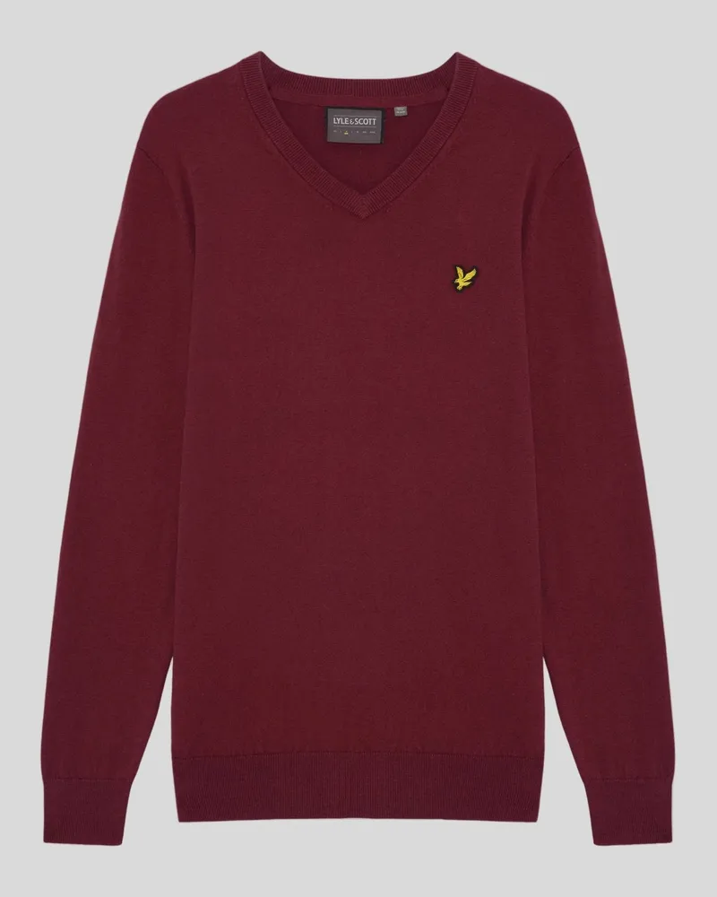 Lyle & Scott Golf-V-Ausschnitt-Pullover Rot
