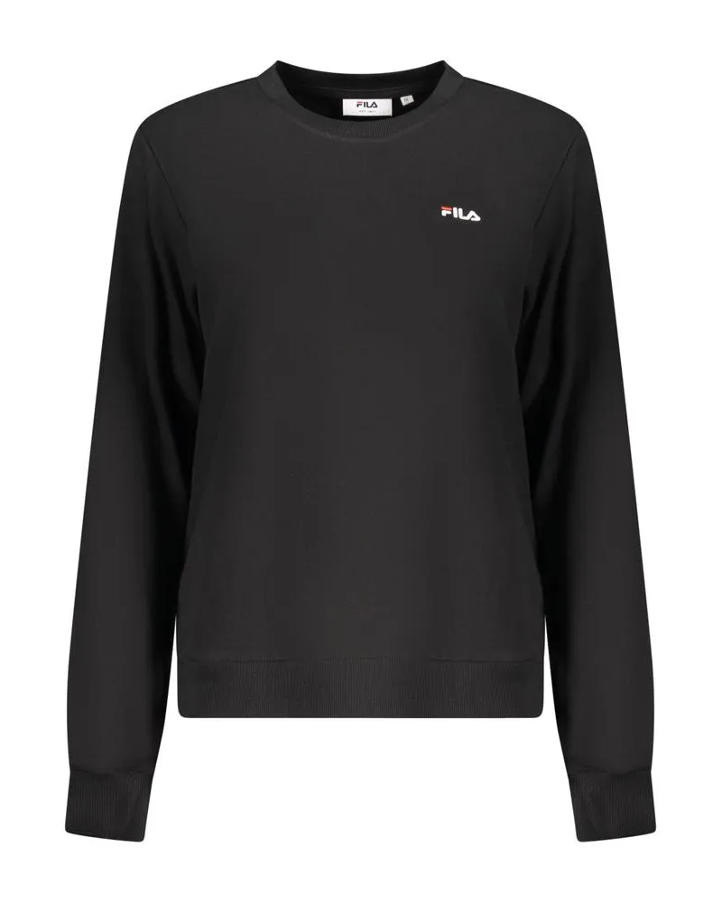 Fila Schwarzes Baumwolle Damen Sweatshirt Schwarz