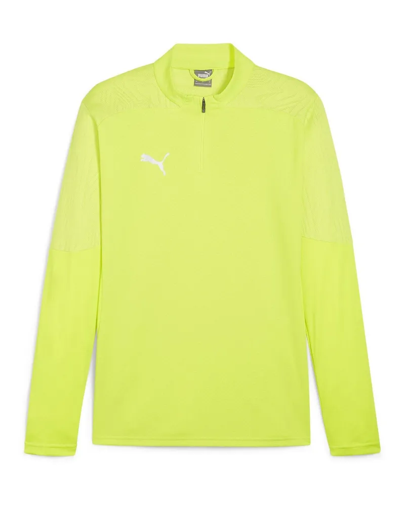Puma TeamFinal" Fleece-Oberteil für Herren, mit kurzem Reißverschluss, Training (Gelb Gelb