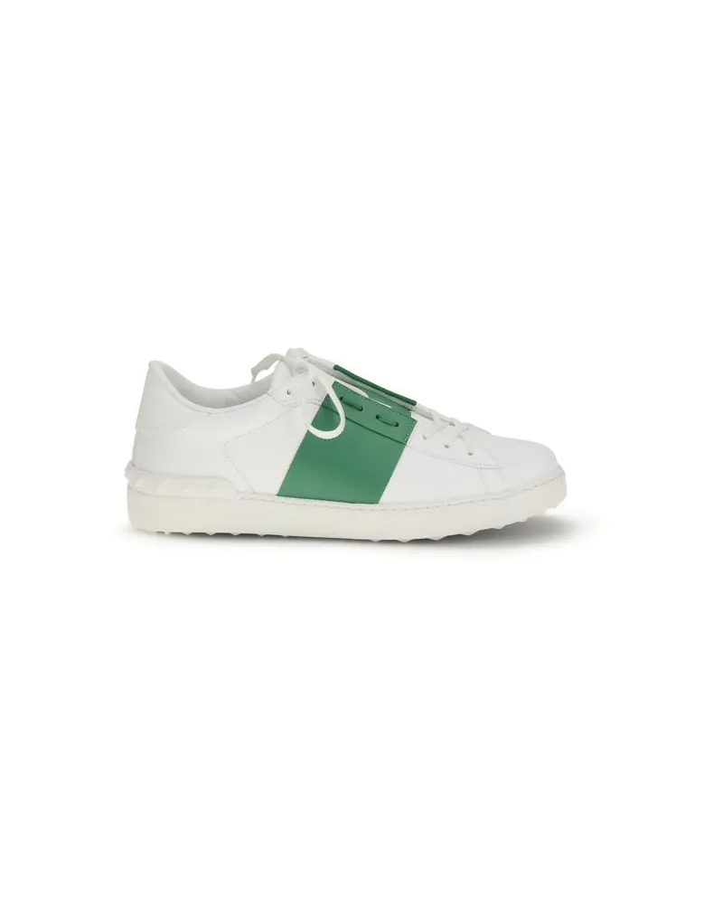 Valentino Garavani Weiße Kalbsleder Bos Taurus Low-Top Sneaker Weiß