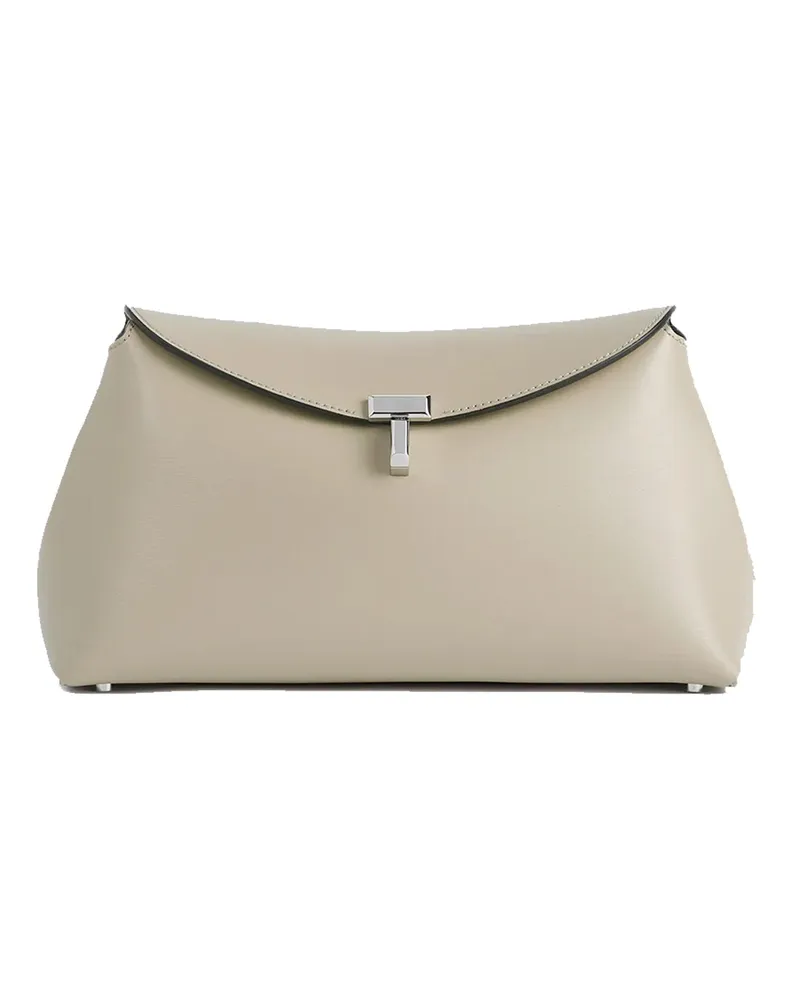 Totême T‑Lock Clutch aus Leder - Weiß Weiß