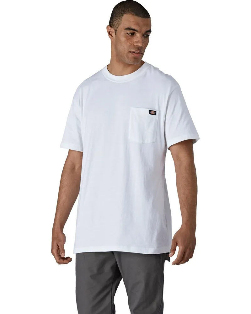 Dickies Kurzarm Baumwoll Herren T-Shirts in Weiß Weiß