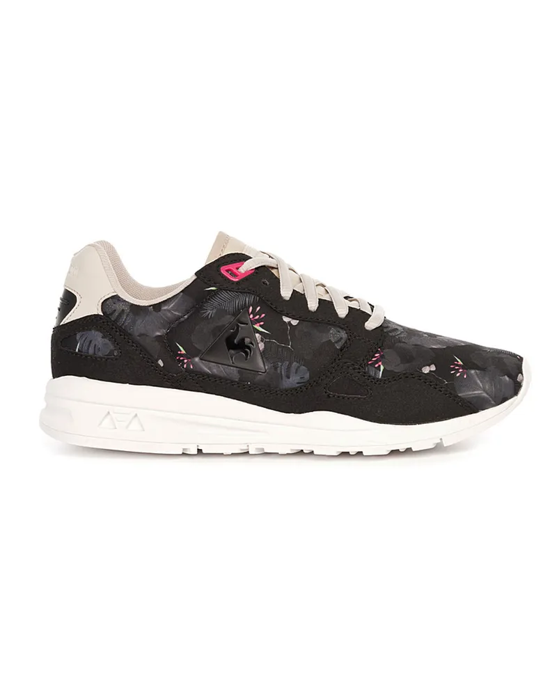 Le coq sportif R900 Winter Blumen -Frauen schwarze Trainer Schwarz