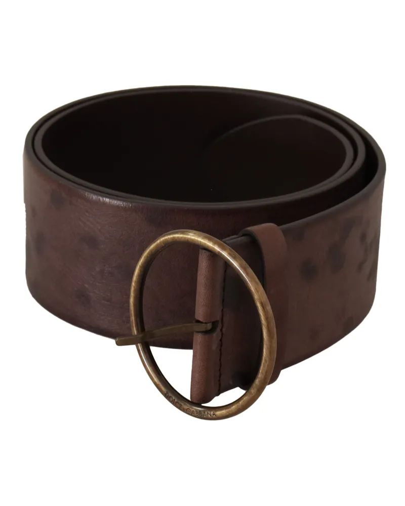Dolce & Gabbana Leder Gürtel Braun Modell Dunkelbraun