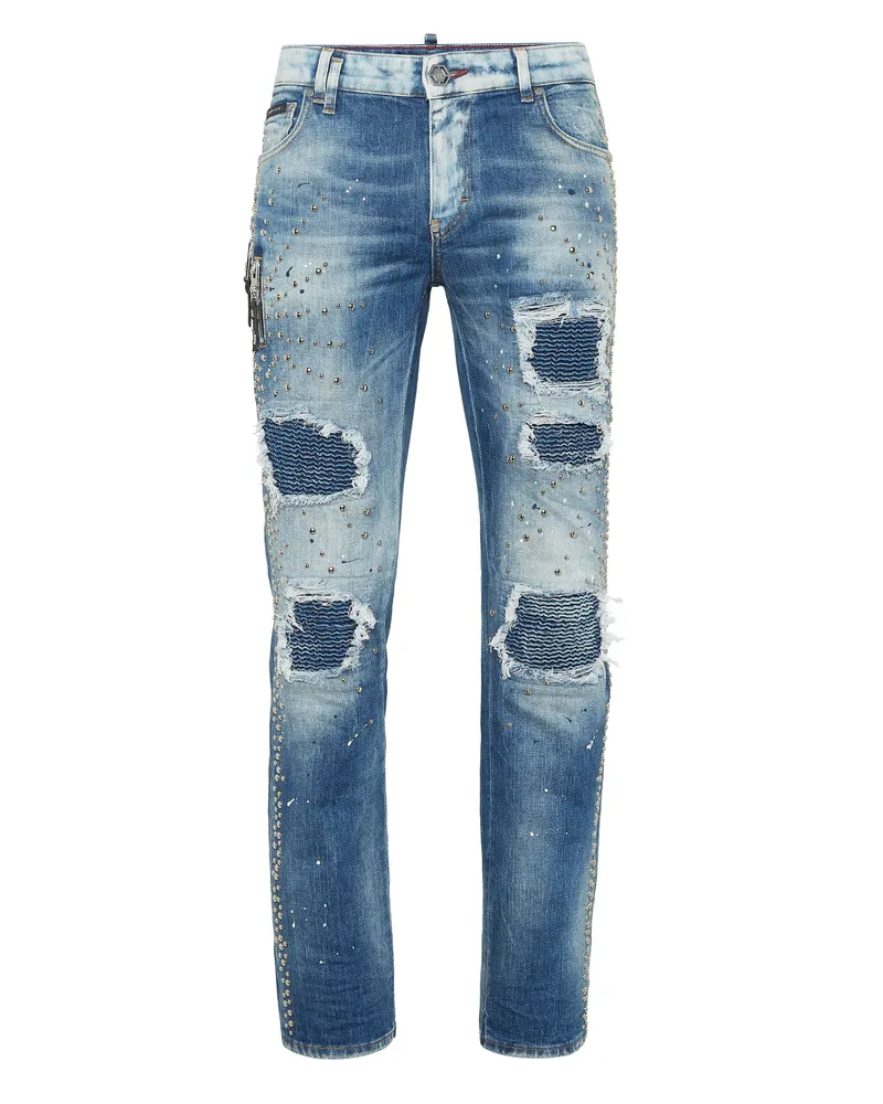 Philipp Plein Jeans Slim Fit Grau